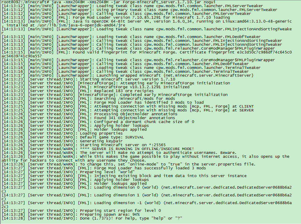 如何在ubuntu上搭建forge服务器  minecraft小组  果壳网 科技有意思