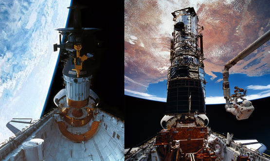 图4. 航天飞机释放伽利略探测器与哈勃空间望远镜 图片来源：NASA.jpg
