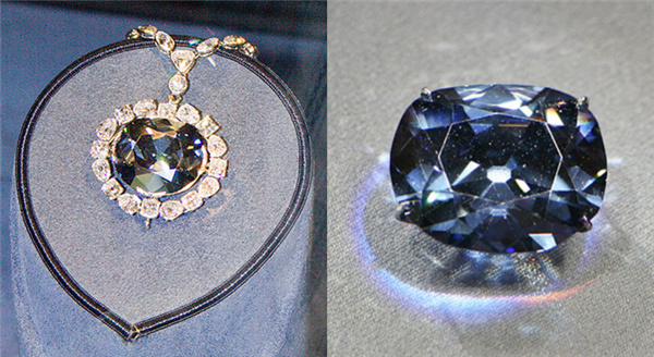现收藏于美国国立自然历史博物馆的“希望”蓝钻，据称这件藏品参观人数之多，在世界上可能仅次于达芬奇名作《蒙娜丽莎》。图：Wiki Commons