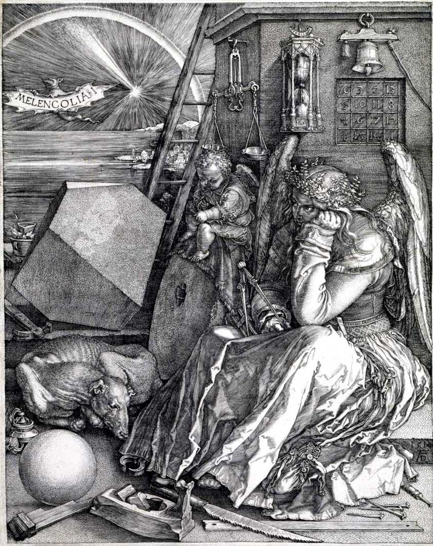 丢勒，《忧郁I》，1514