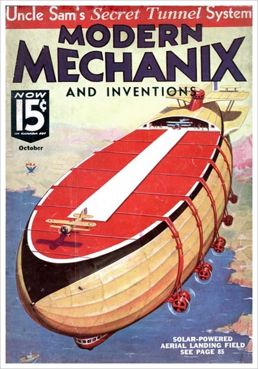 《现代机械》杂志 1934 年 10 月号的封面（图片：airships.net）