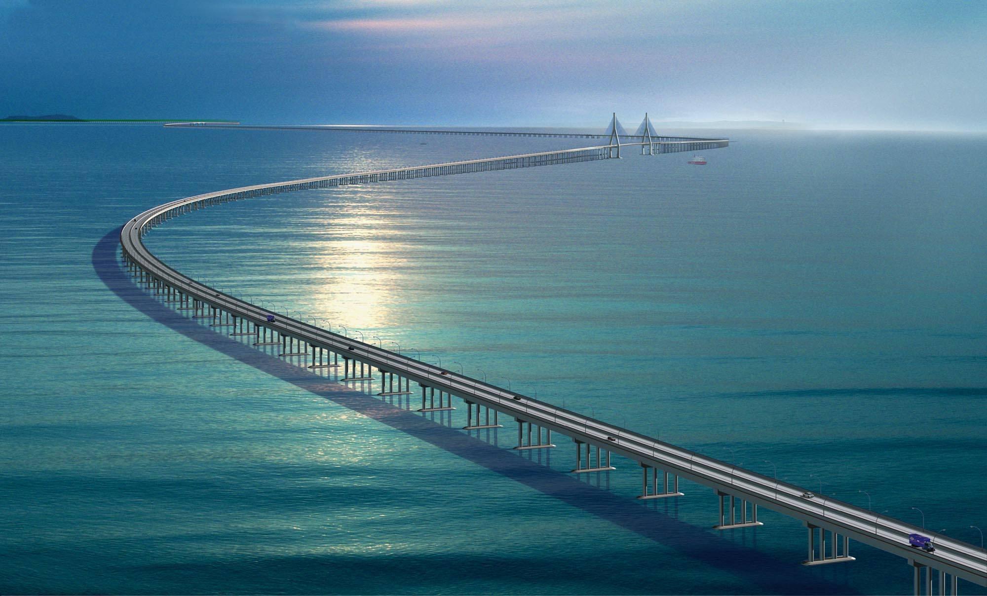 中国最美的大桥|景色|杭州湾跨海大桥|跨海大桥_新浪新闻